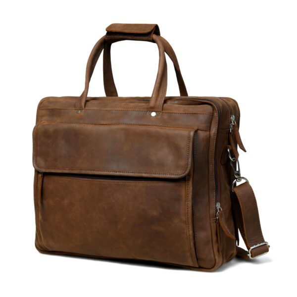 Full Grain Leather Briefcase for Men - Image 7