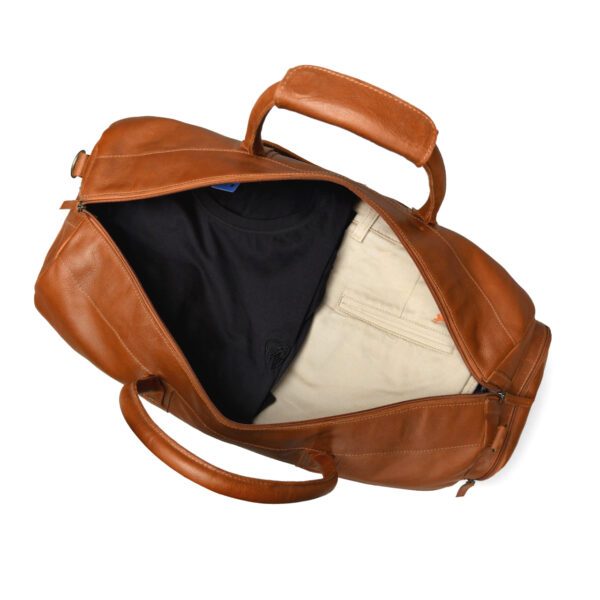 Full Grain Leather Duffle Bag for Men - Image 7