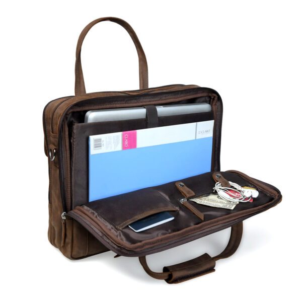 Full Grain Leather Briefcase for Men - Image 3