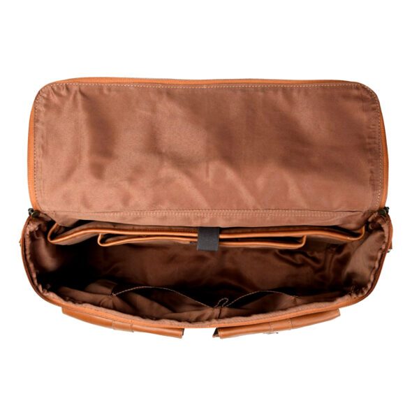 Tan Full Grain Leather Bag for Men - Image 5