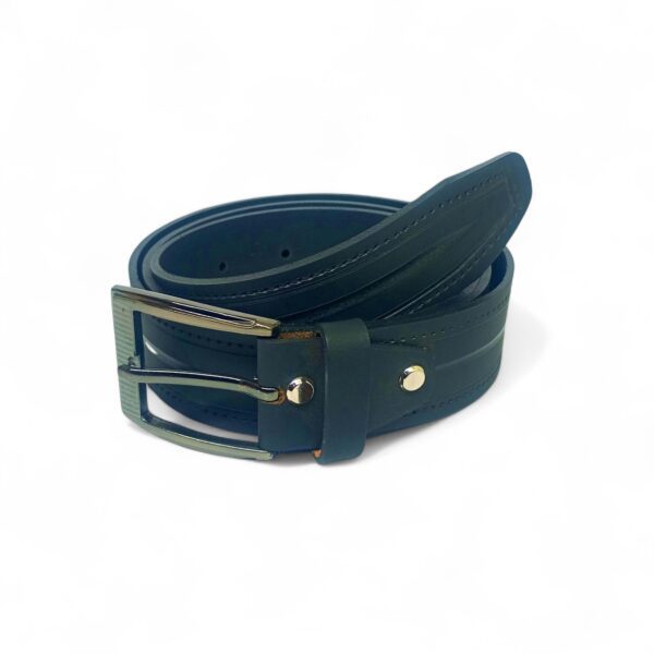Men’s Premium Formal Leather Belt with Polished Steel Buckle – LB-303 - Image 3